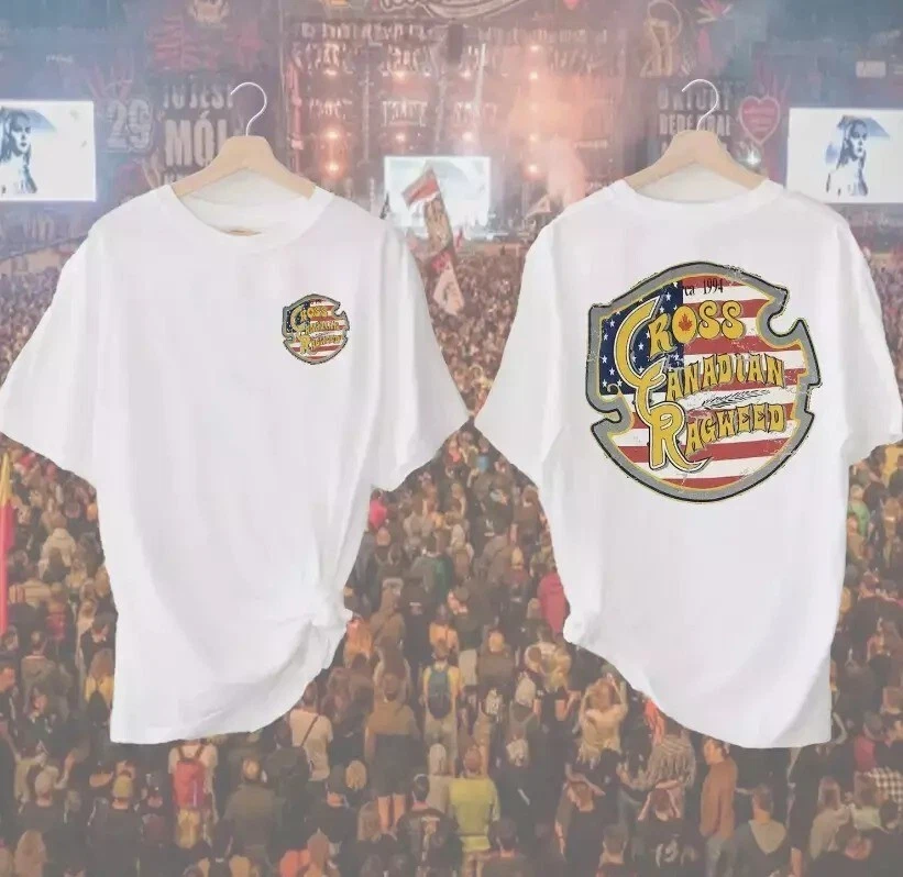 New Cross Canadian Ragweed Music Tour 2025 White T-Shirt