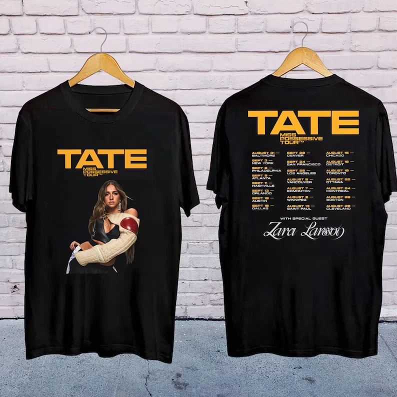 New Tate Mcrae Graphic Shirt, Tate Mcrae Miss Possessive Tour 2025 Shirt