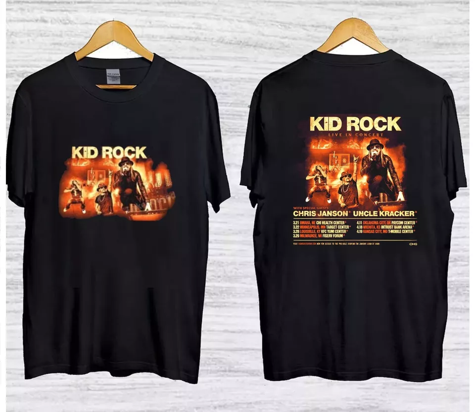 New Kid Rock Live In Concert Tour 2025 T-Shirt