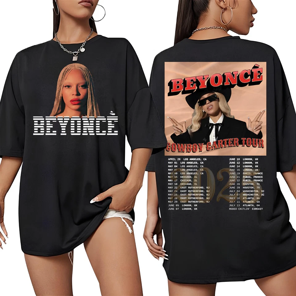 New Beyonce Cowboy Carter Tour 2025 Unisex T Shirt, Act Ii Renaissance Shirt,Fan Tee