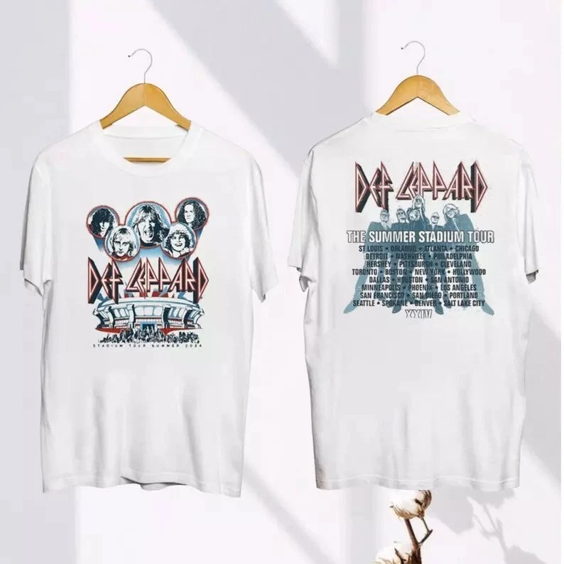New 2025 Def Leppard And Journey Summer Stadium Tour Shirt – Fan Merch