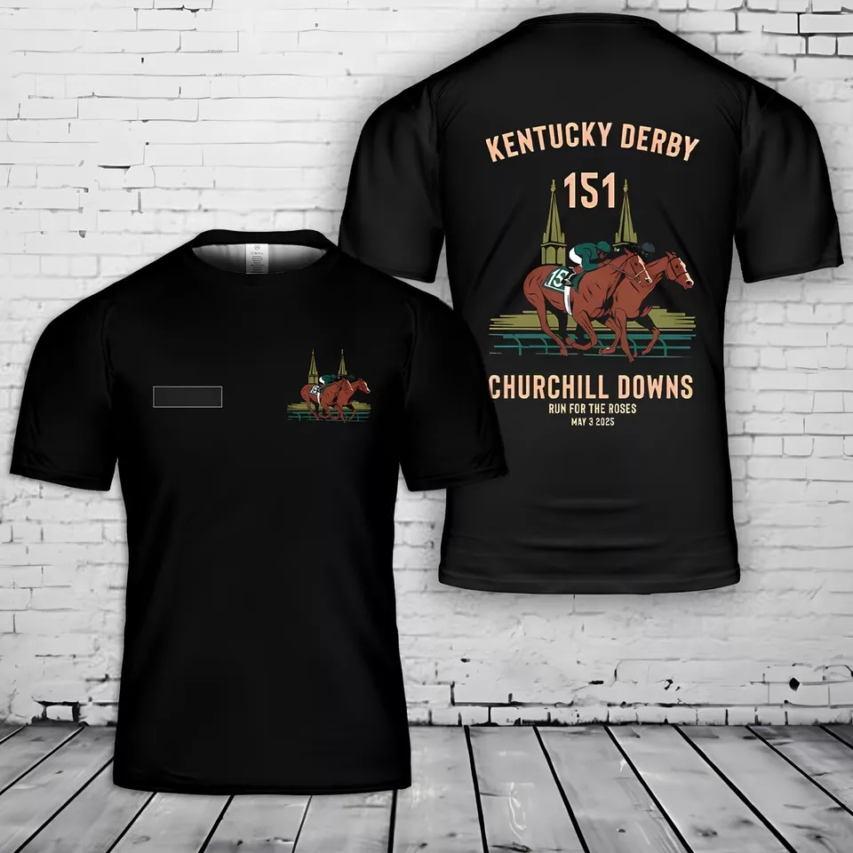 New Kentucky Derby 2025 T Shirt Unisex, 151St Run For The Roses, Horse Racing Lover