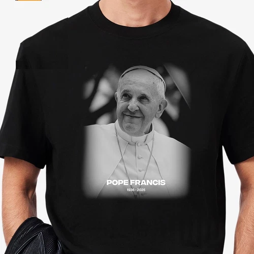 Pope Francis Memory T-Shirt Short Sleeve S-3Xl, Papa Francis Tribute T Shirt.