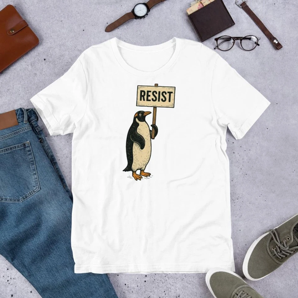 Penguins Resist Short Sleeve Unisex S-3Xl T Shirt, Fdt Shirt,Gift For Anti Trump