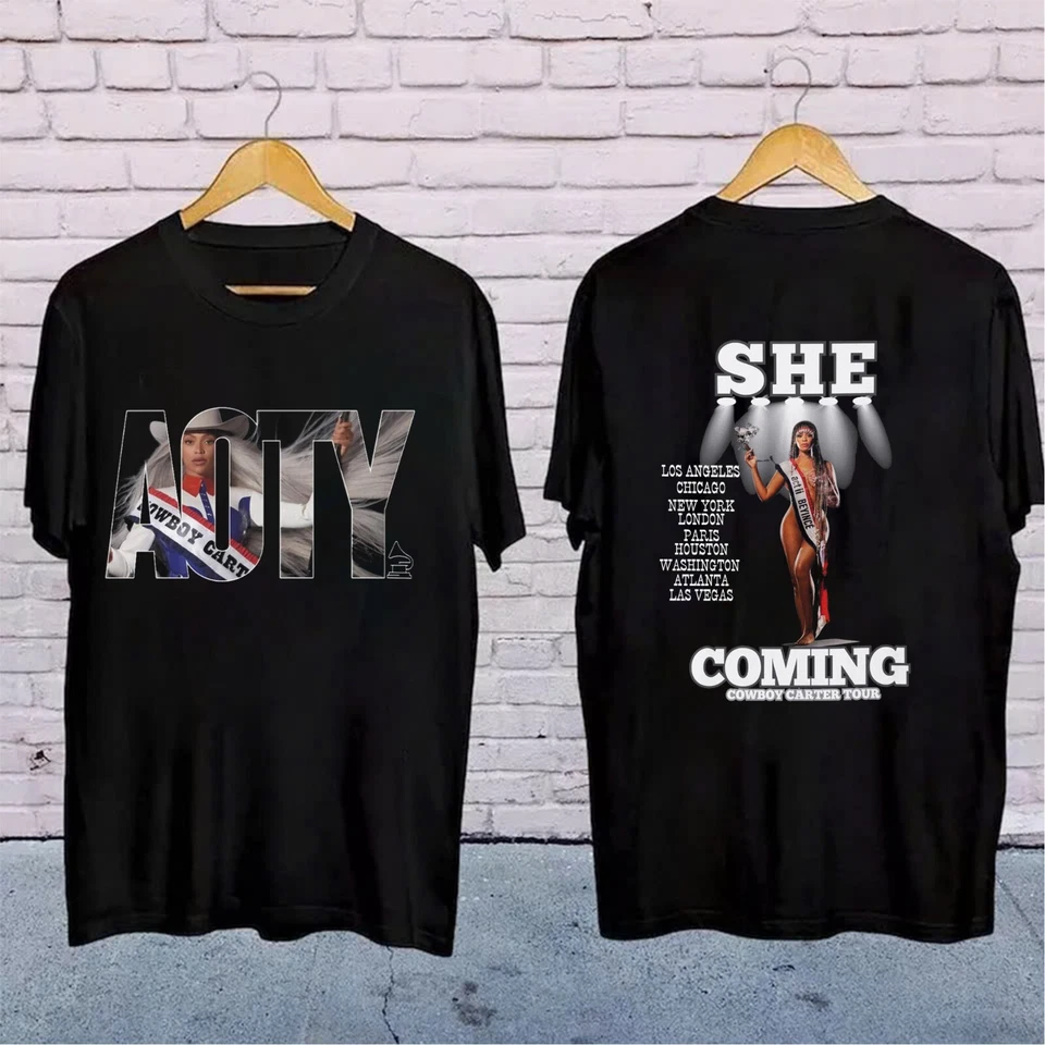 New Beyonce Cowboy Carter Tour 2025 Shirt: Album Of The Year, She Coming, Act Ii Renaissance