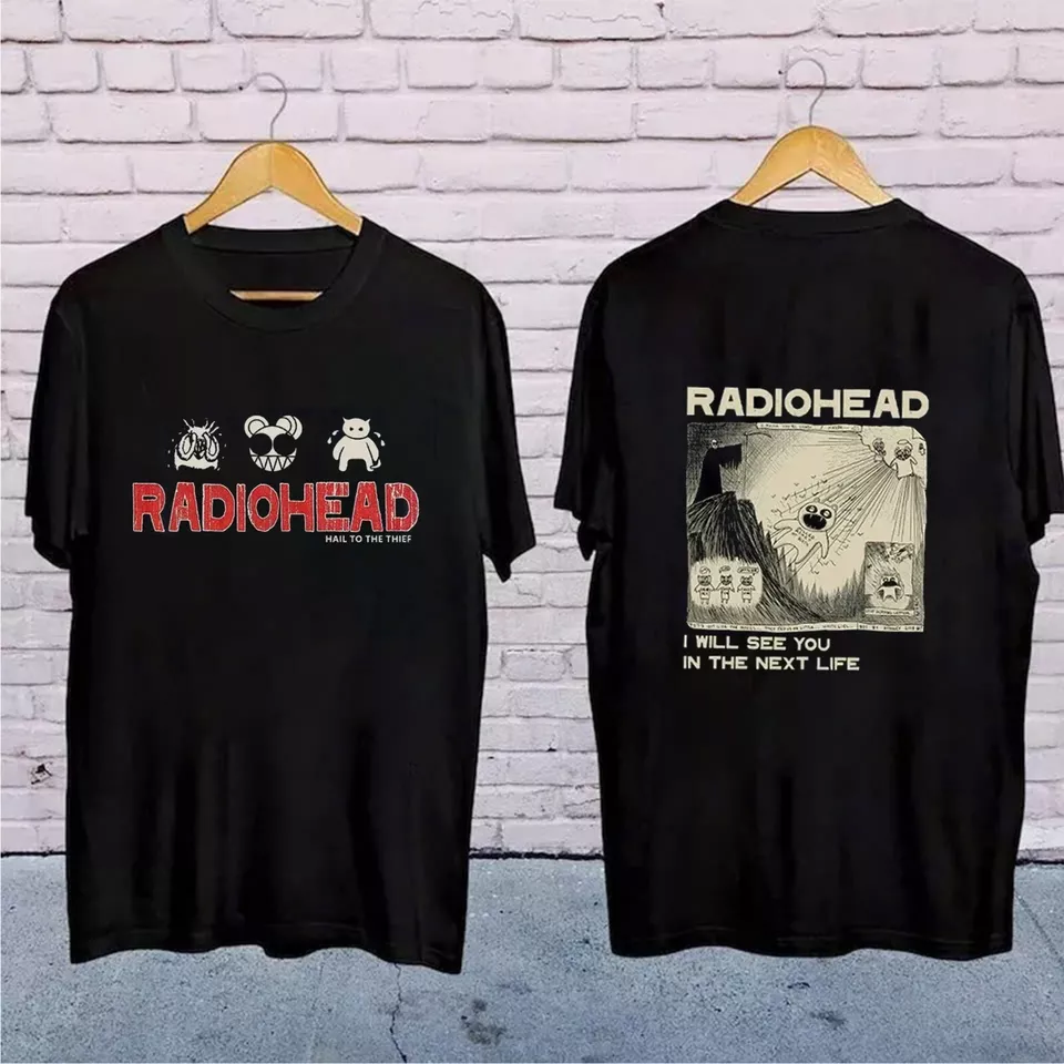Radiohead Band Short Sleeve Two Sided T Shirt, Music, Retro, Gift For Fan Shirt