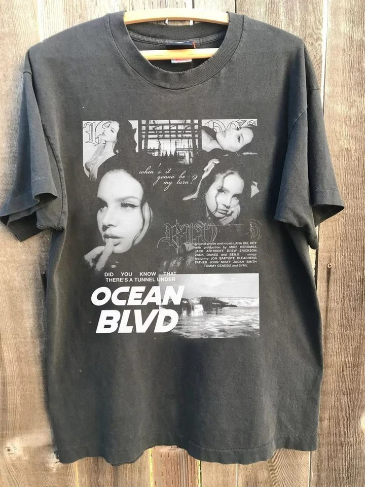 New Lana Del Rey Blvd Ocean Charcoal Unisex T Shirt