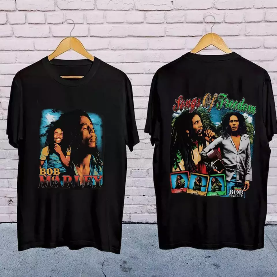 New Bob Marley T Shirt, Music Album Graphic Print Shirt, One Love, Gifts For Fan