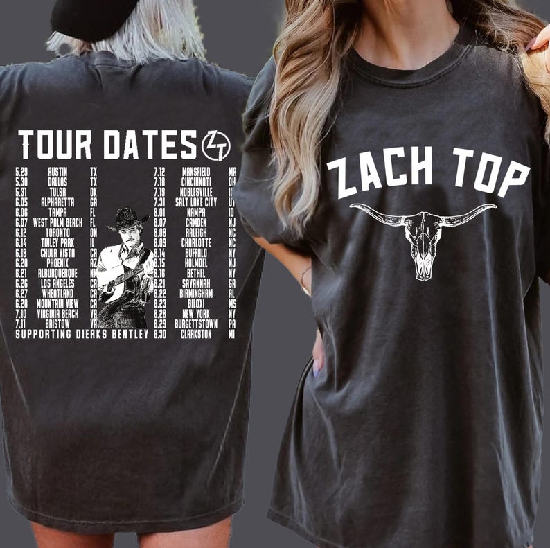 New Country Music Zach Top T-Shirt, Concert Shirt, Music Festival Wear, Vintage Style Tee, Gift For Music Lover