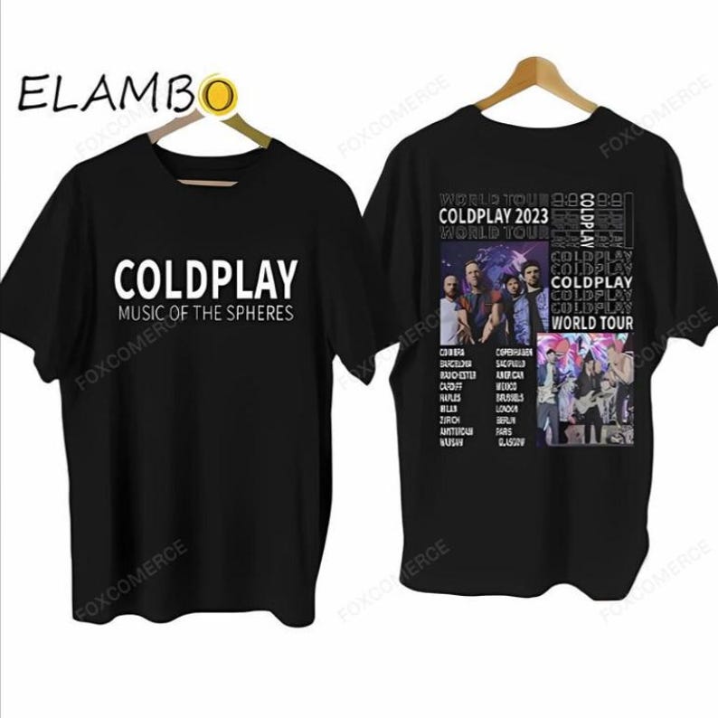 Coldplay Music Of The Spheres World Tour Concert T-Shirt