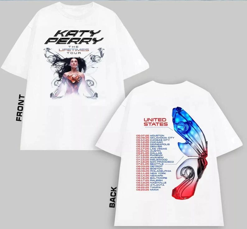2025 Katy Perry The Lifetime Tour Shirt, Katy Perry Tee, Katy Perry Fan Gift, Katy Perry Merch