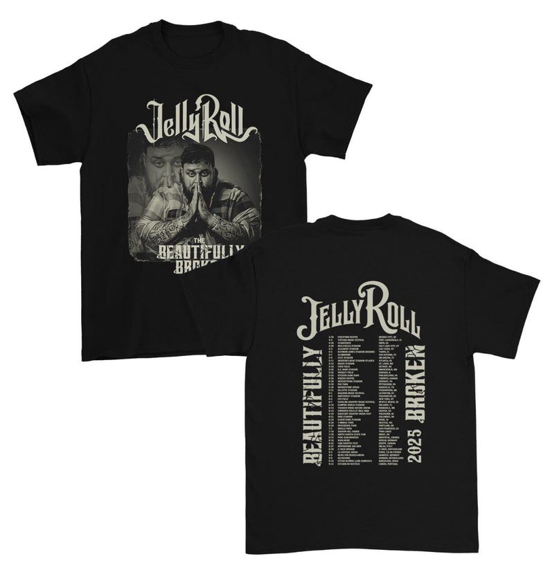 Jelly Roll The Beautifully Broken Tour 2025 2 Side Shirt, Jelly Roll 2025 Concert Shirt