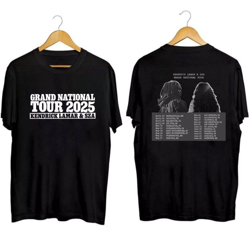 Grand National Tour Shirt Kendrick Lamar Sza T-Shirts Unisex 2025 Grand National