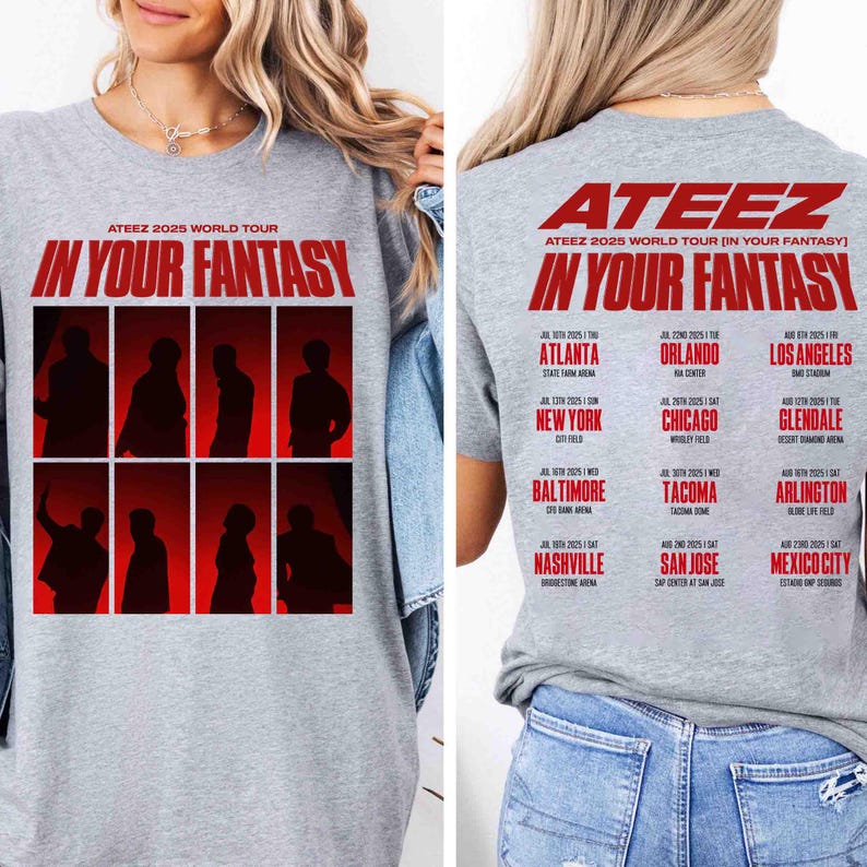 Ateez 2025 World Tour In Fantasy Shirt