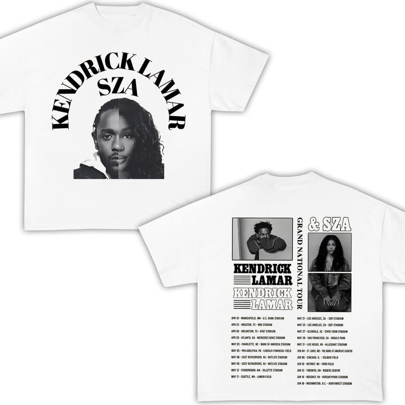 Kendrick Lamar & Sza Vintage Shirt, Tour 2025 Gift For Fan Shirt