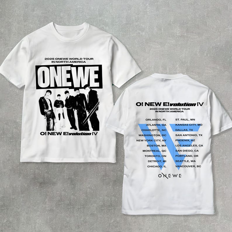 2025 Onewe World Tour Shirt, O! New Evoution In North America Sweatshirt, Onewe World Tour Shirt