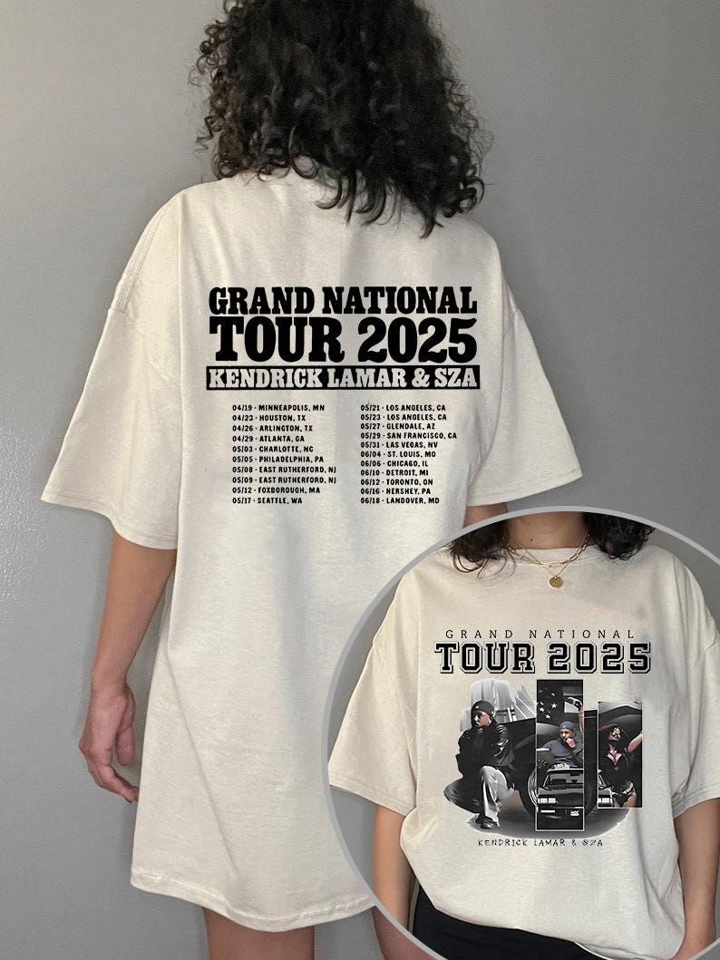 Kendrick Lamar Shirt, Sza Shirt, Kendrick Lamar Sza Tour 2025 Shirt High Quality Unisex Shirt