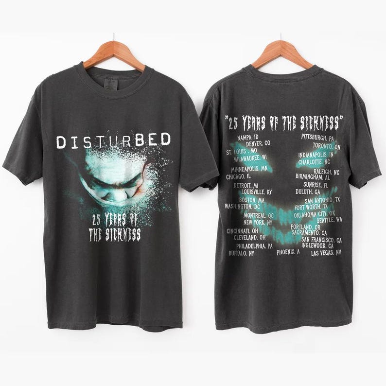 Disturbed Tour 2025 Shirt, The Sickness 25Th Anniversary Tour 2025 Shirt