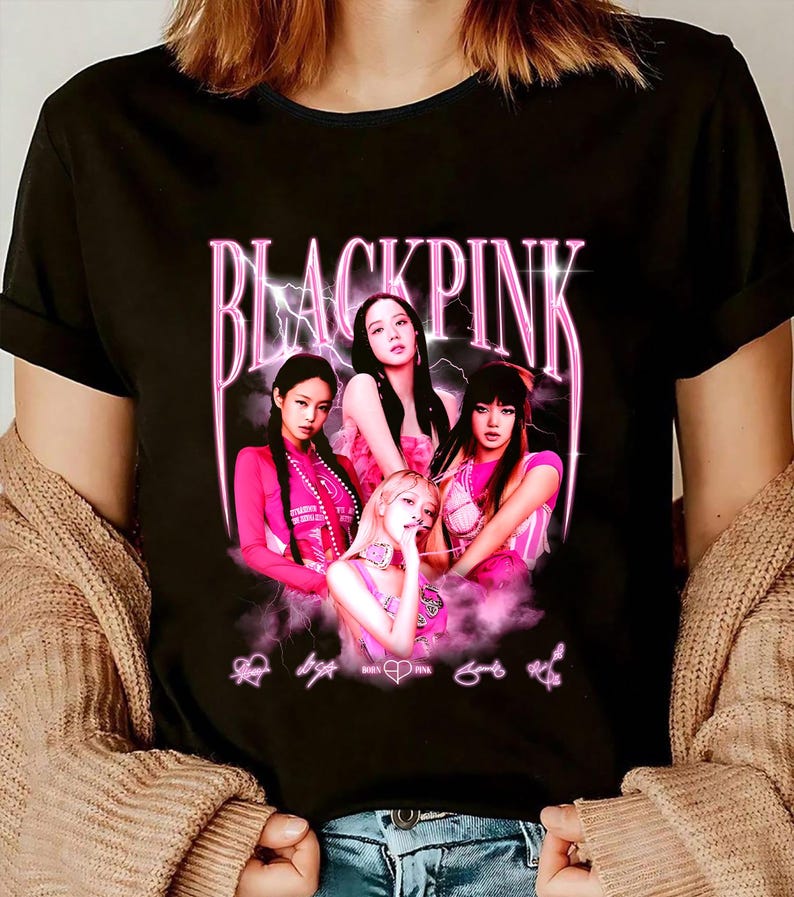 New Black Pink Bootleg Shirt, Black Pink Blink Gift Shirt, Black Pink World Tour 2025 Shirt, Black Pink Signatures Shirt, Kpop Black Pink Merch