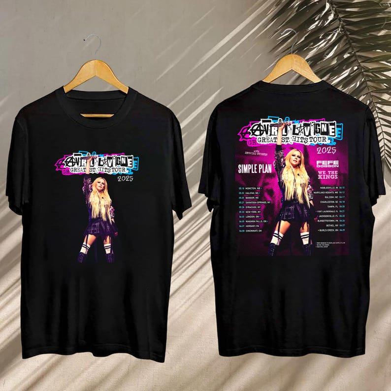New Avril Lavigne Greatest Hits Tour 2025 Shirt, Avril Lavigne 2025 Concert, Avril Lavigne Fan Shirt, Avril Lavigne Merch, Avril Lavigne Shirt
