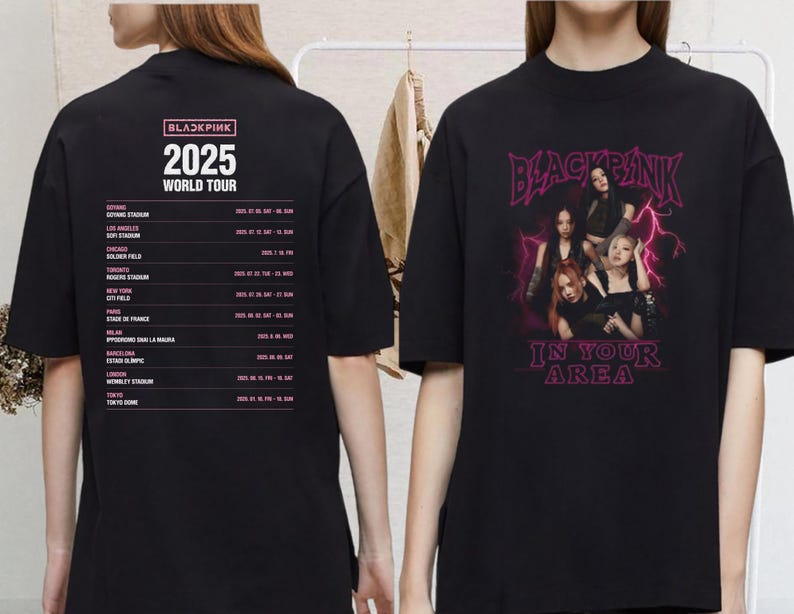 Black Pink Graphic Shirt, Black Pink World Tour 2025 Shirt,  Black Pink Shirt Blink Gift, Black Pink 2025 Concert Tee, Kpop Black Pink Merch