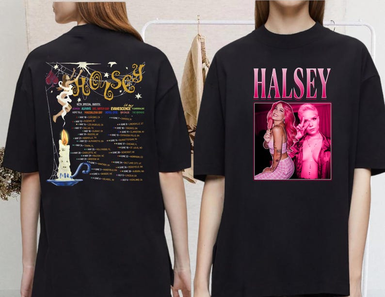 New Halsey Concert Graphic Tee, Halsey For My Last Trick The Tour 2025 Shirt, Halsey Shirt, Halsey Fan Gift, Halsey Vintage Shirt, Halsey Merch