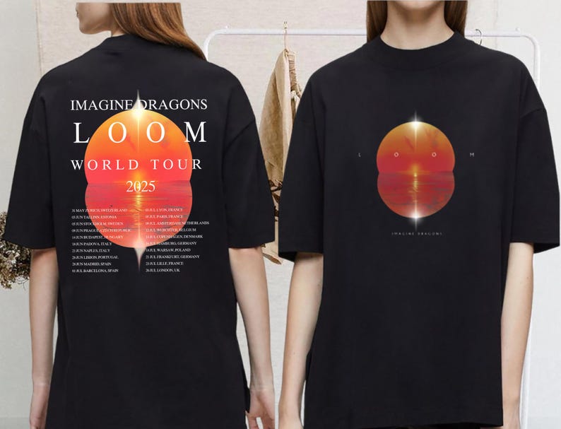 New Graphic Imagine Dragons Loom Tour 2025 T-Shirt, Imagine Dragons Band Shirt, Imagine Dragons Band Fan Gift, Imagine Dragons Concert Merch