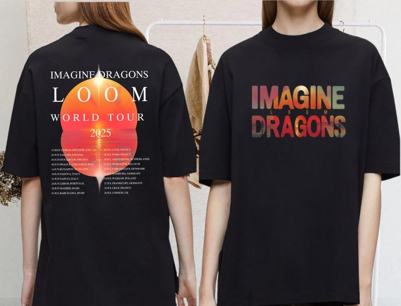 Imagine Dragons Loom Tour 2025 T-Shirt, Imagine Dragons 2025 Concert Shirt, Imagine Dragons Band Fan Gift, Imagine Dragons Band Merch