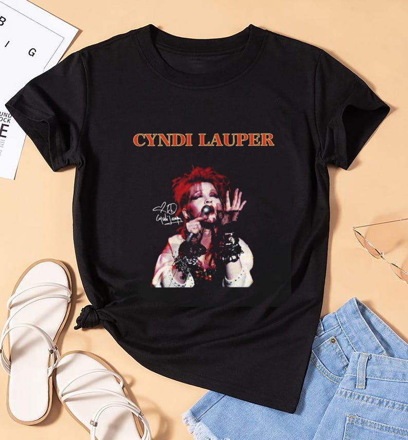 Signature Cyndi Lauper Shirt, Cyndi Lauper 90S Vintage Shirt, Cyndi Lauper Girl Tour 2025 Shirt, Cyndi Lauper Fan Gift, Cyndi Lauper Merch