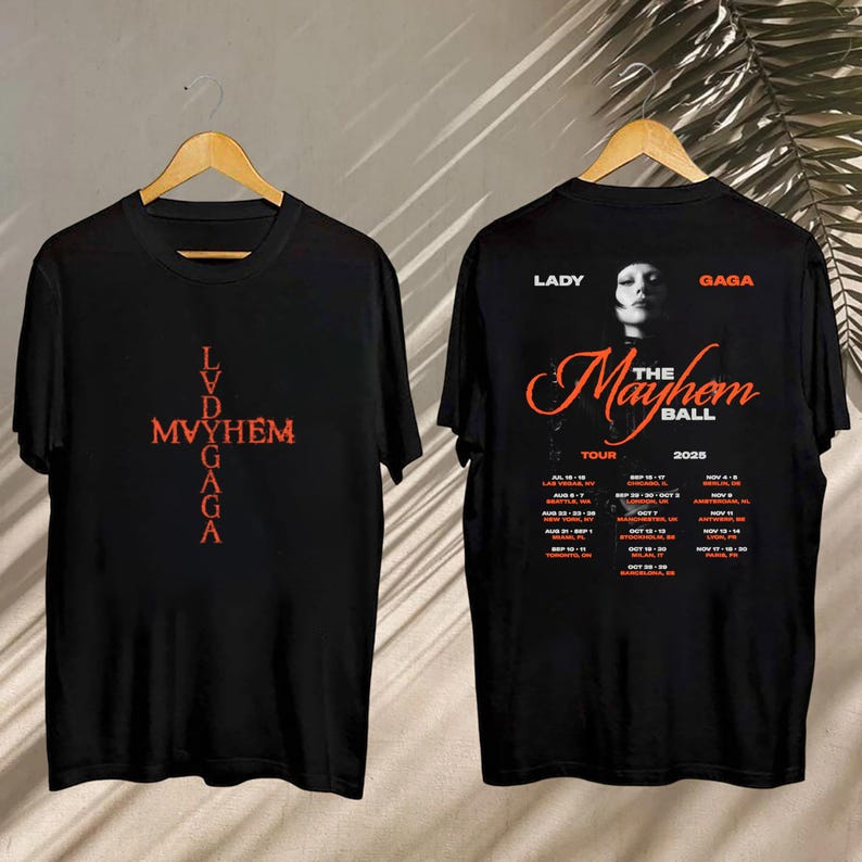 New Lady Gaga Fan Shirt, Lady Gaga The Mayhem Ball Tour 2025 Shirt, Lady Gaga 2025 Concert, Lady Gaga Merch, Lady Gaga Mayhem Shirt, Lady Gaga