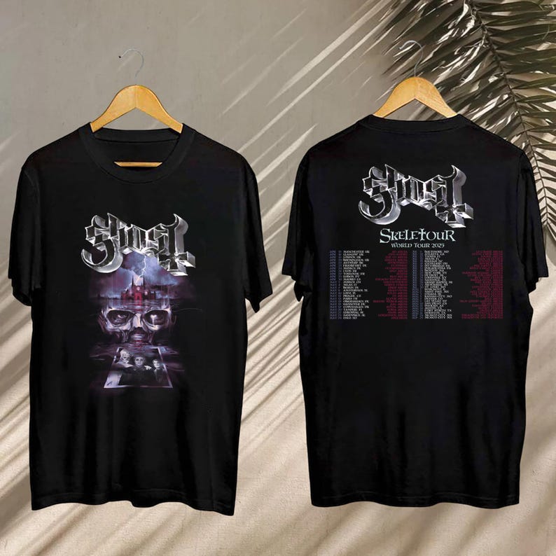 Ghost Skeletour World Tour Tee, Ghost World Tour Fan Gift, Ghost Skeletour World Tour 2025 Shirt, Ghost Tee, Ghost Merch, Ghost Fan Shirt