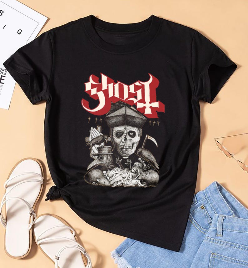 New Graphic Ghost Shirt, Ghost Fan Gift, Ghost Tour Tee, Ghost Tee, Ghost Merch, Ghost Fan Shirt, 90S Ghost Shirt, Ghost Bootleg Shirt