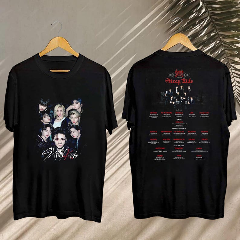New Skz Graphic Shirt, 2025 Stray Kids Dominate World Tour Shirt, Stray Kids 2025 Concert, Stray Kids Fan Gift, Stray Kids Merch, Kpop Fan Merch