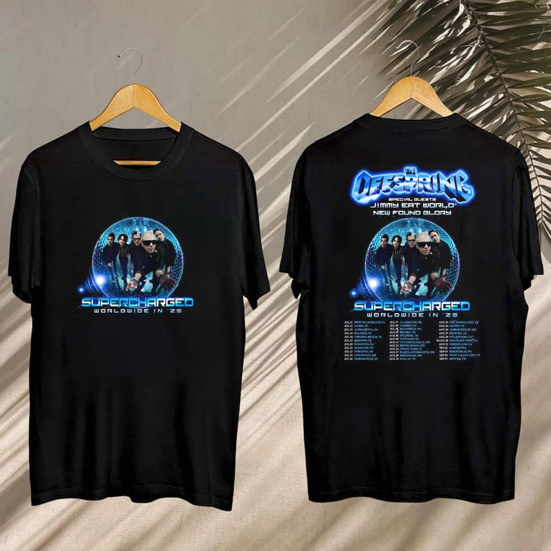 New The Offspring Fan Shirt, The Offspring Supercharged Worldwide In ’25 Shirt, The Offspring Concert, The Offspring Merch, The Offspring Shirt