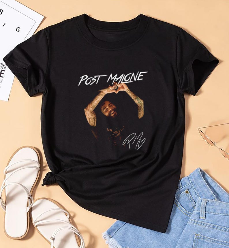 90S Vintage Post Malone Signatures T-Shirt, Graphic Post Malone T-Shirt, Post Malone Tour 2025 Shirt, Post Malone Fan Gift, Rapper Posty Tee