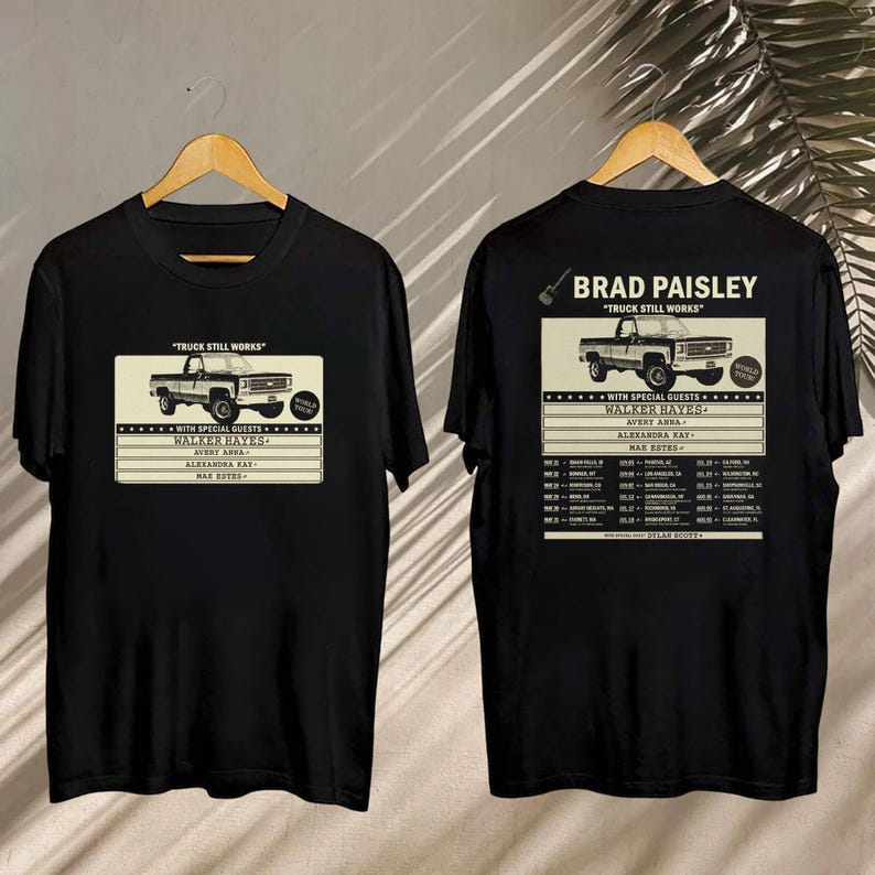 New Truck Still Works World Tour 2025 Brad Paisley Shirt, Brad Paisley Gift, Brad Paisley Concert, Brad Paisley Fan Shirt, Brad Paisley Merch