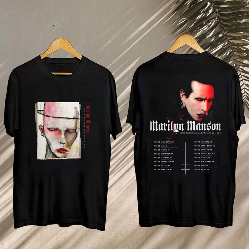 New Marilyn Manson, Marilyn Manson Concert, Marilyn Manson North American Spring Tour 2025 Tee, Marilyn Manson Fan Gift, Marilyn Manson Merch