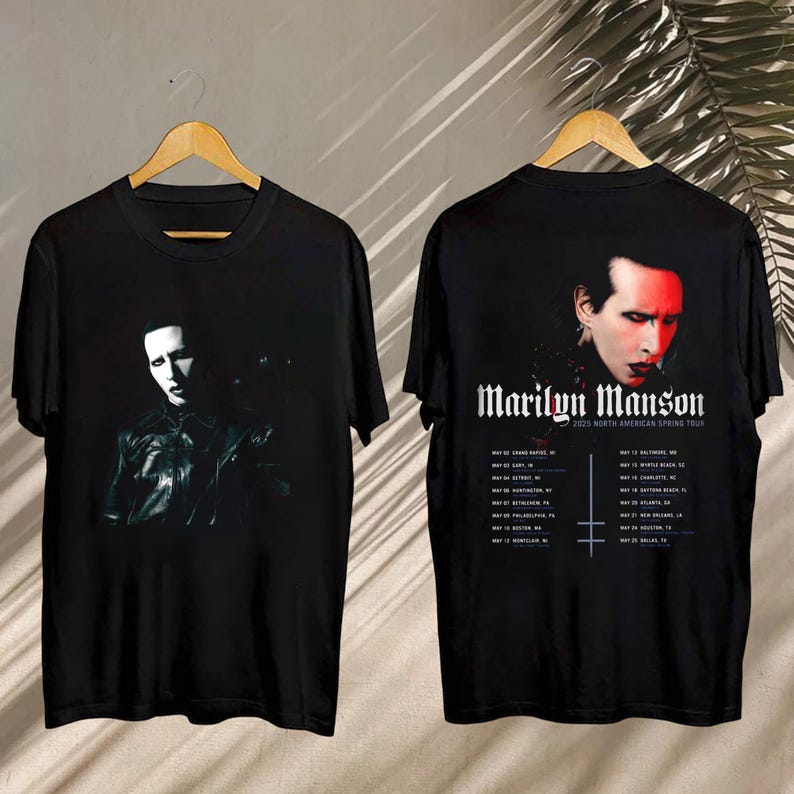 New Marilyn Manson 2025 North American Spring Tour Tee, Marilyn Manson Spring Tour 2025 Merch, Marilyn Manson Fan Gift, Marilyn Manson Fan Shirt