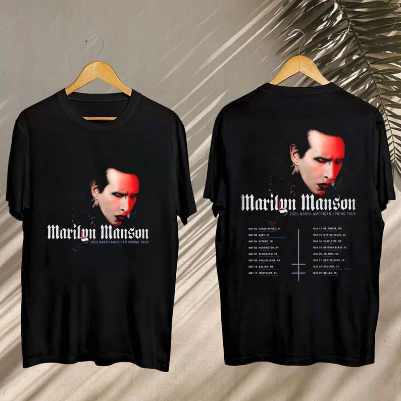 New 2025 Marilyn Manson North American Spring Tour Tee, Marilyn Manson Spring Tour 2025 Merch, Marilyn Manson Fan Gift, Marilyn Manson Fan Shirt