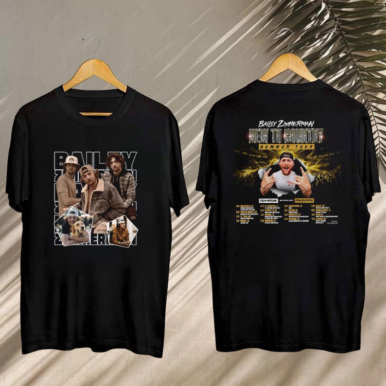 New Bailey Zimmerman 2025 Tour Shirt, Bailey Zimmerman New To Country Concert, Bailey Zimmerman Fan Gift, Bailey Zimmerman Merch, Country Music