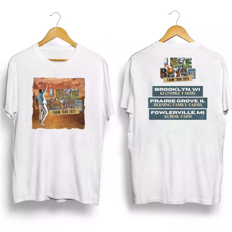 Hot New - Luke Bryan Farm Tour 2025 T-Shirts All Size, Gift For Fan