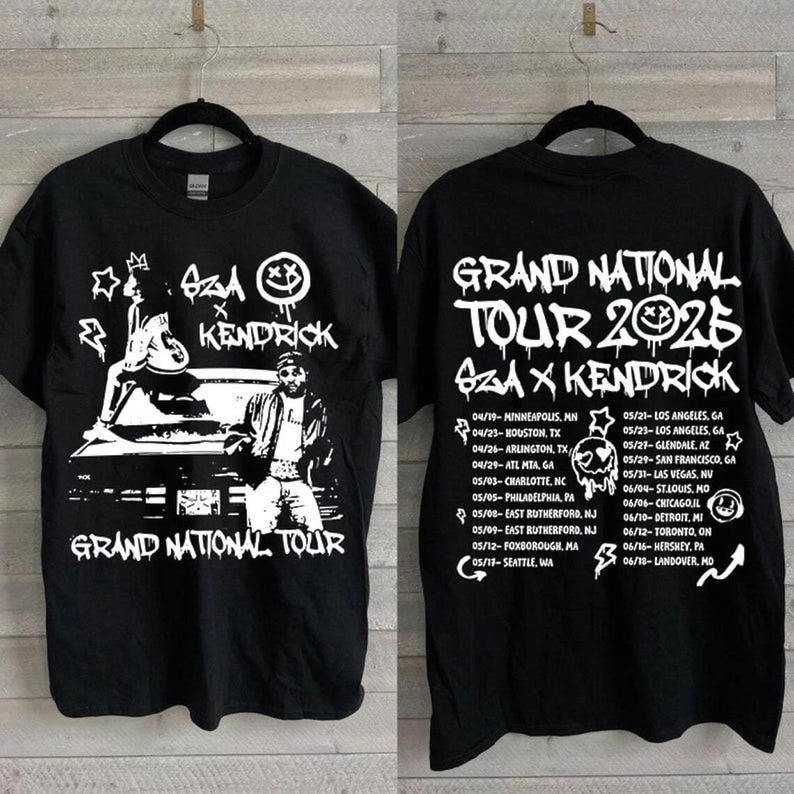 Grand National Tour Shirt Kendrick Lamar Sza T-Shirts Unisex 2025 Grand National