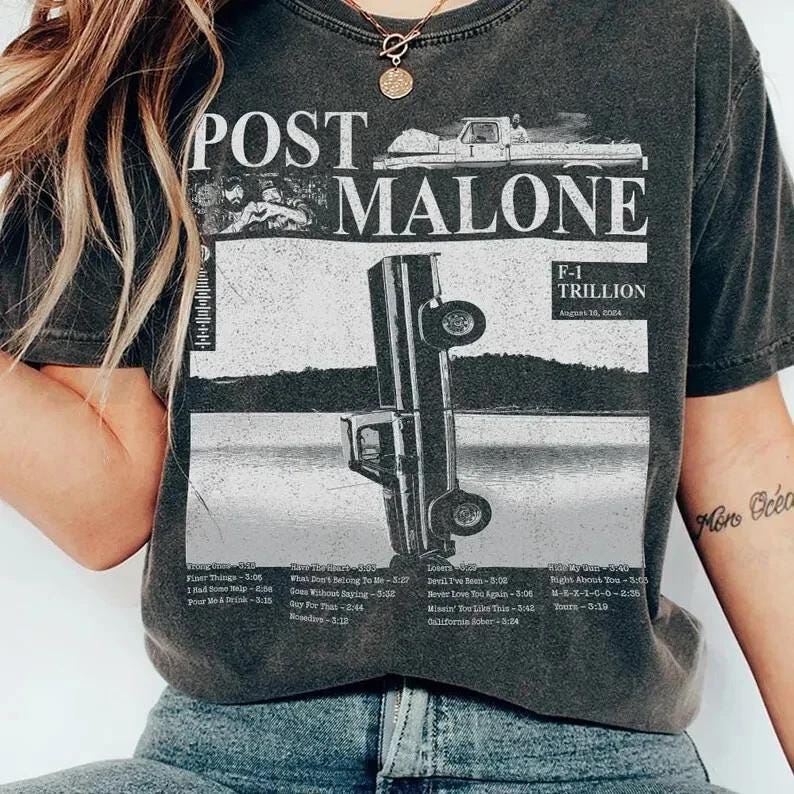 Vintage Post Malone Tour Shirt, Big Ass Stadium Tour, Posty 2025 Tour, Jelly Roll Shirt, Posty Tour Merch,Country Music Shirt