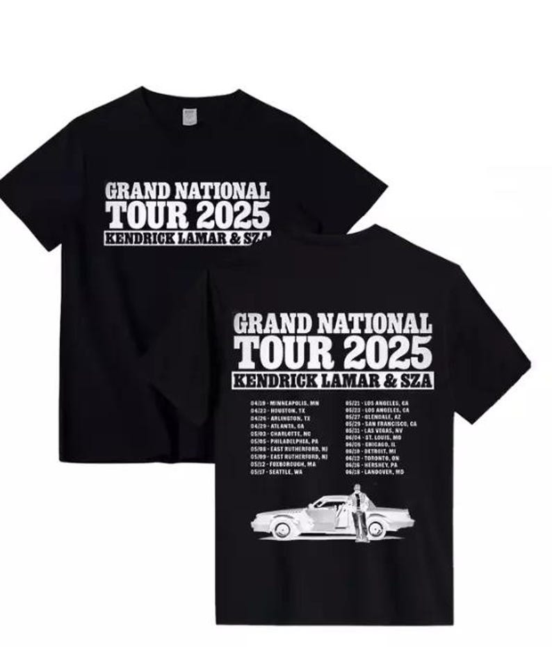 Grand National Tour Shirt Kendrick Lamar Sza T-Shirts Unisex 2025 Grand National
