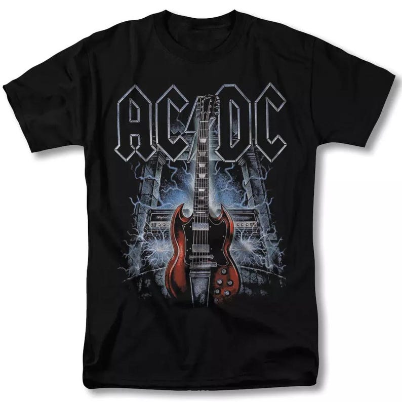 Acdc T-Shirt, Acdc Rock Music Band Tee, Acdc Tour Shirt, Acdc Gift For Fan, Concert Music