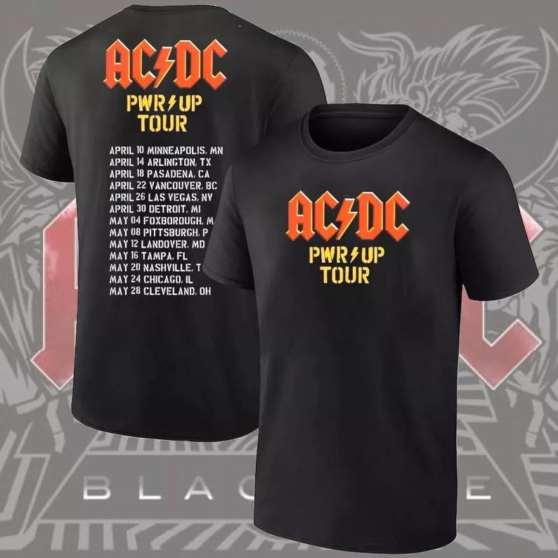 Acdc North American 2025 T-Shirt, Acdc Rock Music Band Tee, Acdc Pwr Up Tour 2025 Shirt, Acdc Gift For Fan, Concert Music 2025