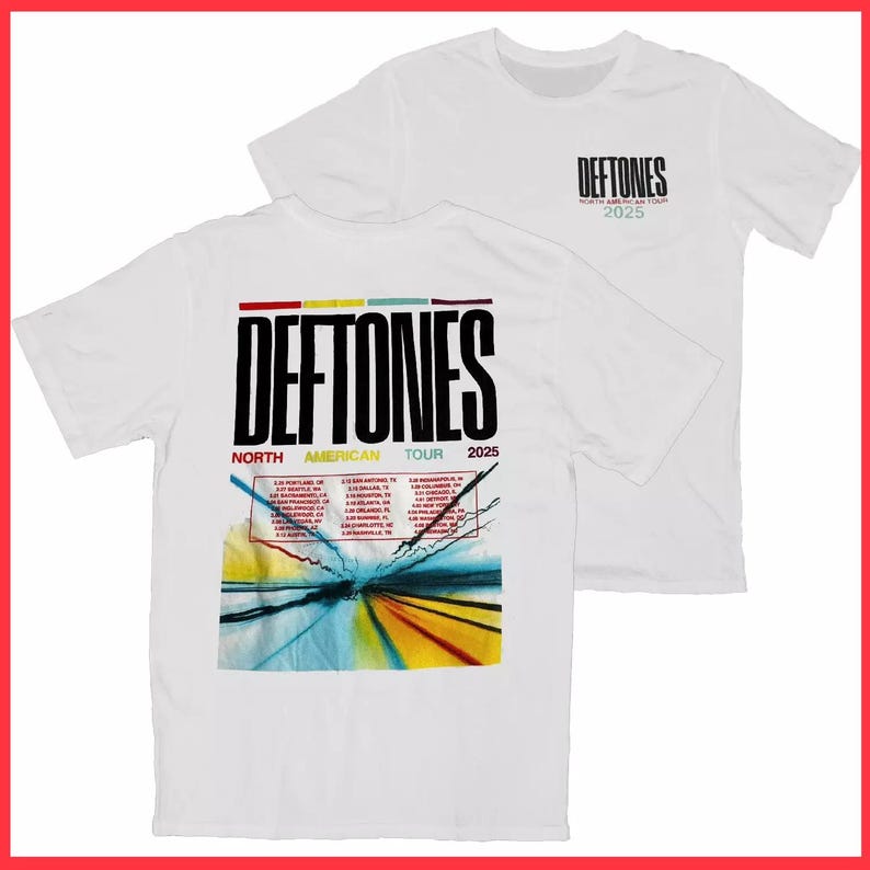 Tshirt Deftones, Sweatshirt Deftones, Hoodie Deftones North American Tour 2025