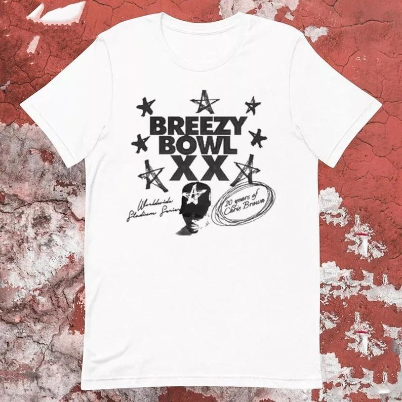 New 2025 Chris Brown Tour Breezy Bowl Xx T-Shirt, Chris Brown Concert 2025, Chris Brown Graphic Shirt, Chris Brown Fan Gift, Chris Brown Merch