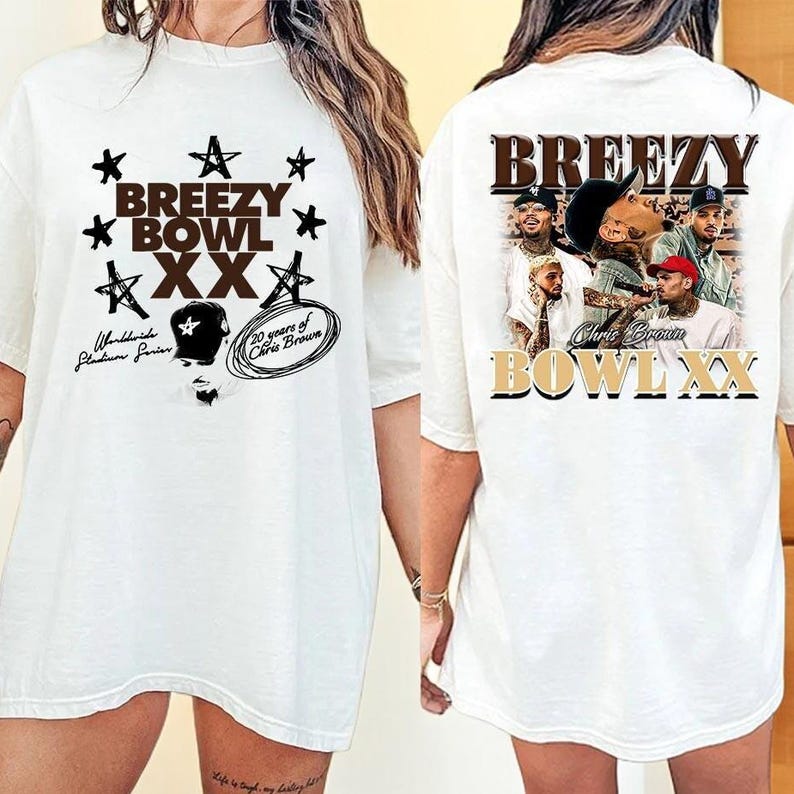 New Cb Shirt, Chris Breezy Bowl Xx Tour 2025 T-Shirt, Chris Tour Merch, Brown 2025 Concert, Breezy Bowl Xx Tour Sweatshirt Hoodie