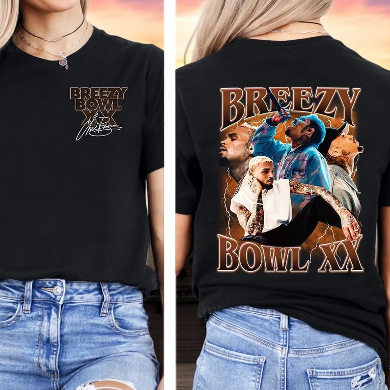 Chris Breezy Bowl Xx Tour 2025 T-Shirt, Brown 2025 Concert, Cb Shirt, Chris Tour Merch, Breezy Bowl Xx Tour T-Shirt